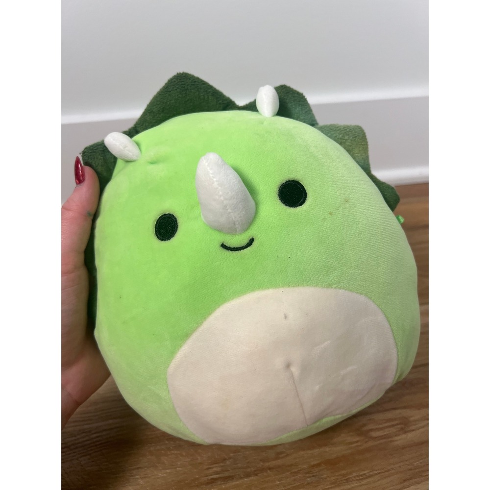 Squishmallows Plush Toy 8 Inch Green Tristan Triceratops Dinosaur Stuffed Animal